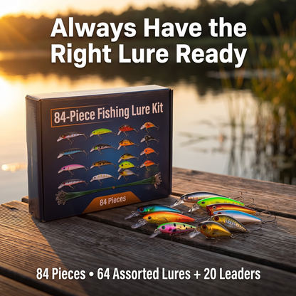 84-Piece Fishing Lure Kit
